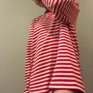 Long sleeve red striped shirt